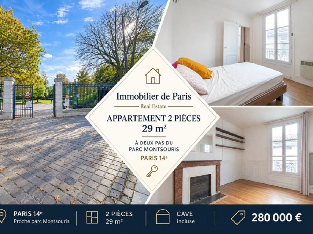 Appartement 2 pièces 29 m² · à Paris · 29 m² · 280 000 €